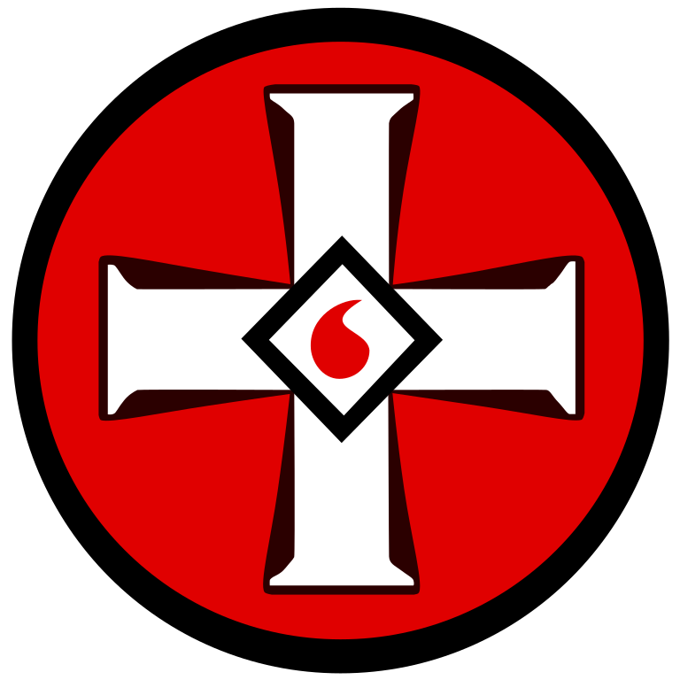 Blood Drop Cross Symbol